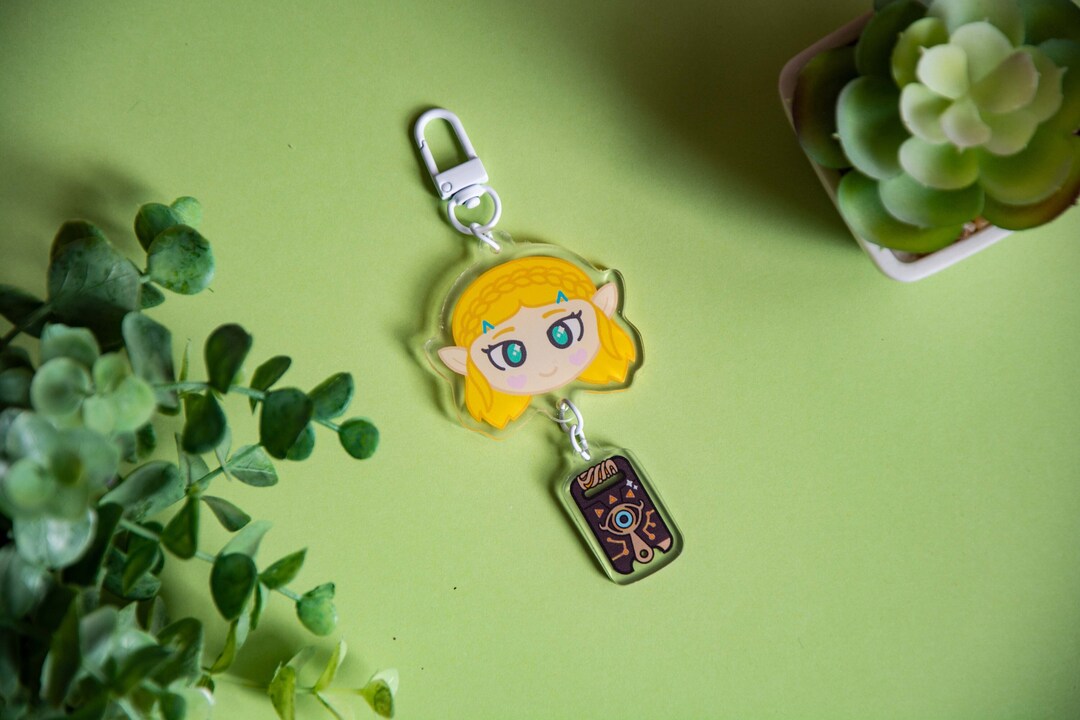 Princess Zelda Acrylic Keychain Sheikah Slate Legend of Zelda BOTW TOTK