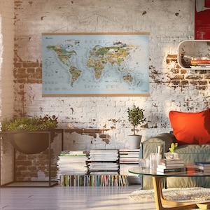 Surftrip Map Awesome Maps World Map Print for Surfers The Perfect Gift ships worldwide from US and Germany zdjęcie 6