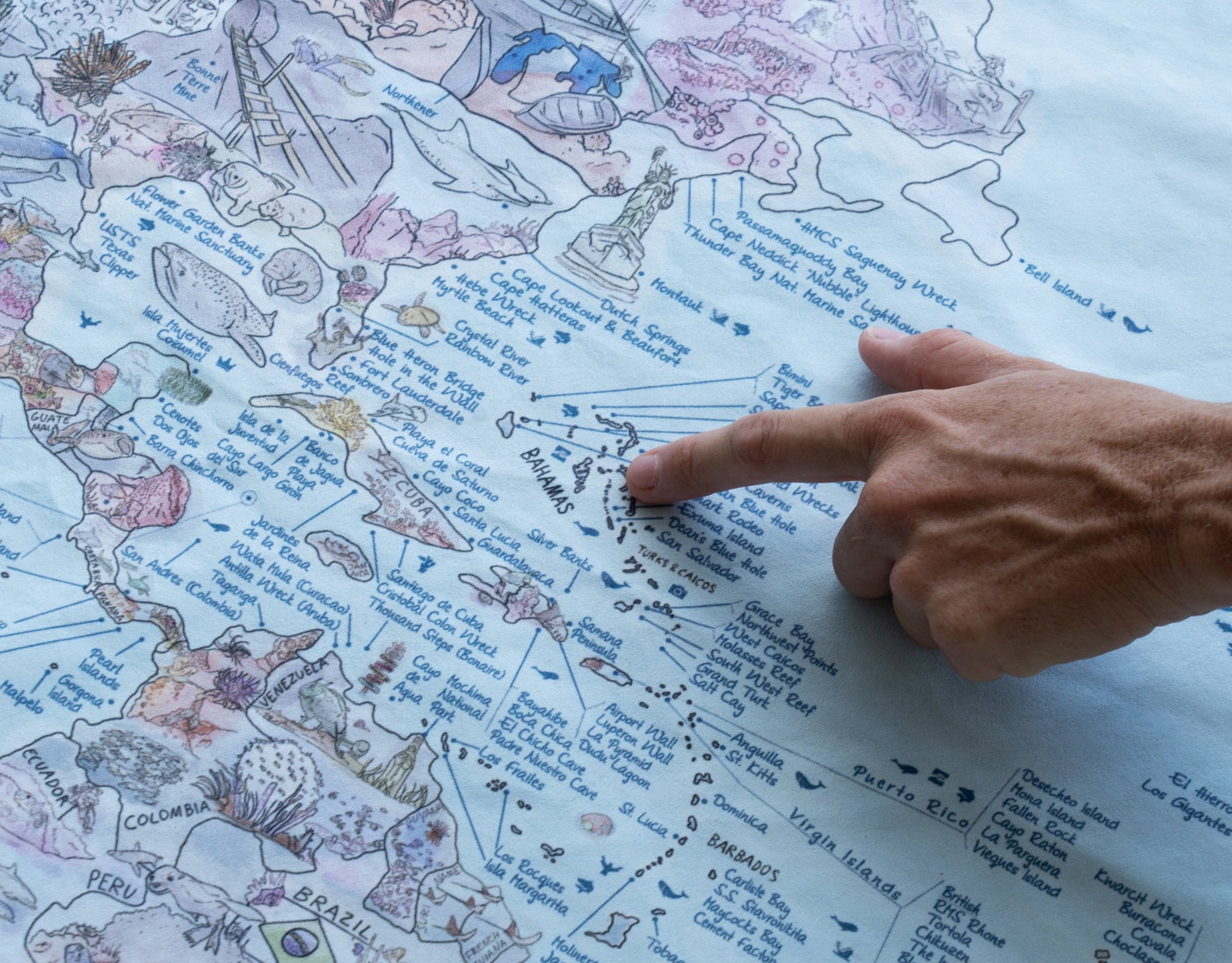 Dive Map Towel Awesome Map World Map Beach Towel for Scuba Etsy Canada