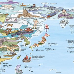 Carte de pêche - Impression de carte du monde Awesome Maps pour pêcheurs - Le cadeau parfait - expédié dans le monde entier depuis les États-Unis et l'Allemagne image 7