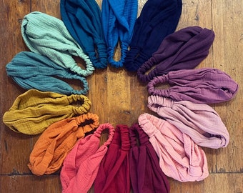 Twist headband | Cool breathable super soft muslin 100% cotton | Tailor made | Non slip, wide & comfortable | Boho, turban style | Handmade