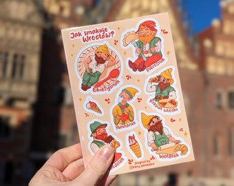 Naklejki Wroclawskie Krasnale| adesivos | folha de adesivos anões wroclaw