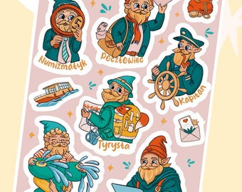 Naklejki Wroclawskie Krasnale| adesivos | folha de adesivos anões wroclaw