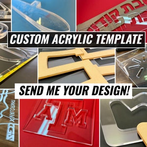 Custom Acrylic Template | Router Woodworking | Leather Crafting | Sewing | **FREE SHIPPING**