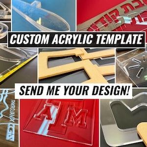 Custom Acrylic Template | Router Woodworking | Leather Crafting | Sewing | **FREE SHIPPING**