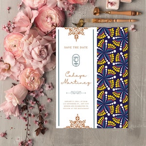 Classic African Wedding Invite | Nigerian Save the Date Wedding Invite | African Save the Date Template | Editable Canva Digital Download