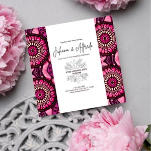 Invito matrimonio africano / Inviti festa matrimonio / Invito matrimonio nigeriano / Matrimonio tradizionale / Modello modificabile / Download Canva