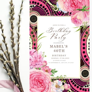 Luxury African Birthday Invitation Template | Mobile Invitation | Nigerian Birthday Invite | Editable Canva | Ankara Birthday Invites