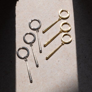 Boucles d'oreilles Zoro Argent Or 14K Matériau non allergène et respectueux de l'environnement image 1