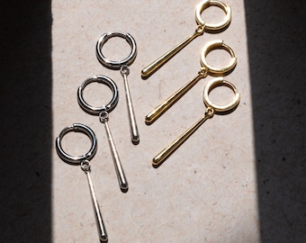 Boucles d'oreilles Zoro Argent Or 14K Matériau non allergène et respectueux de l'environnement