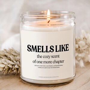Smells Like One More Chapter Candle | Cozy Book Lover Gift, Literary Soy Wax for Bookworms & Readers, Eco Friendly Reading Candle
