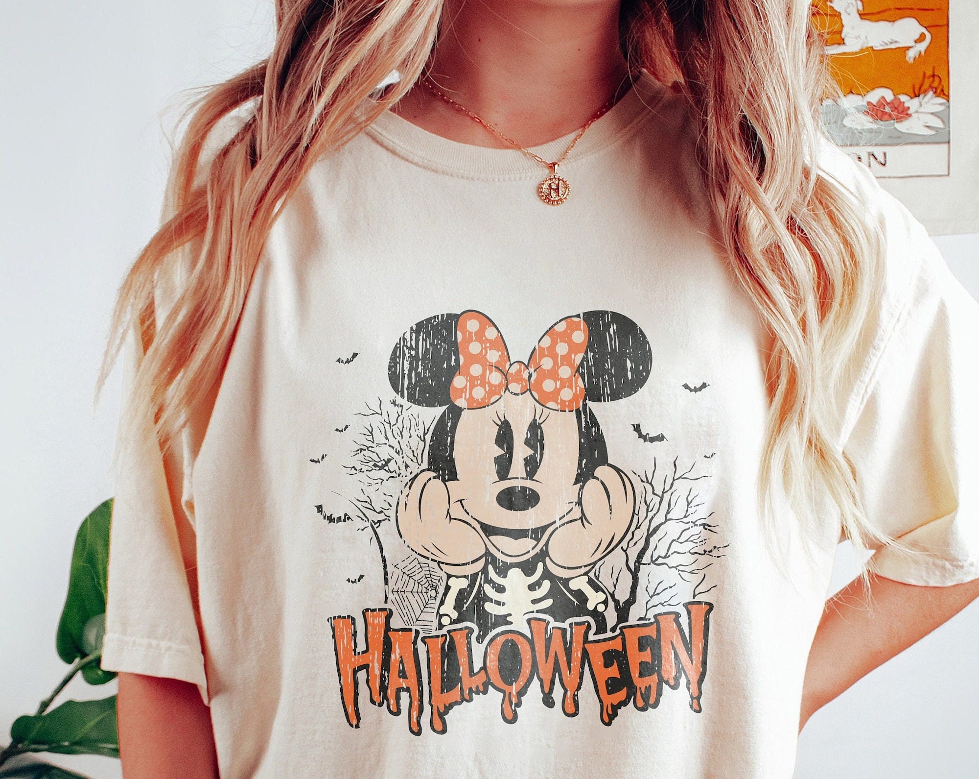 Vintage Minnie Comfort Color Shirt, Disney Halloween Shirt