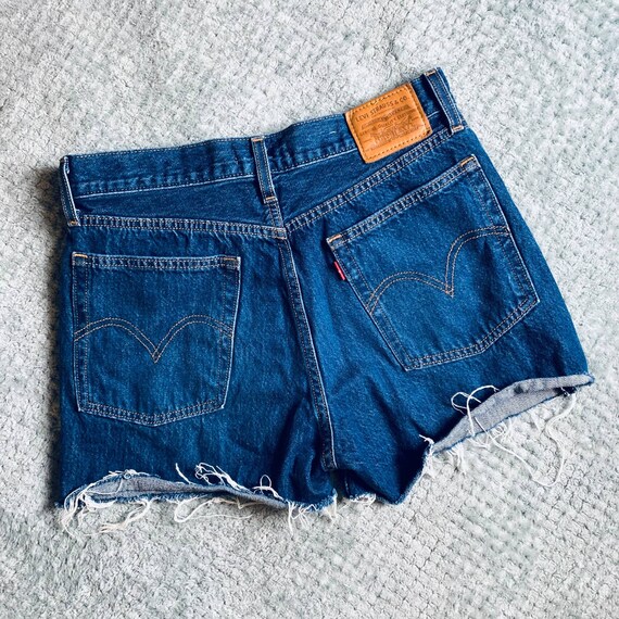 Levi's Wedgie Dark Wash Jean Shorts 