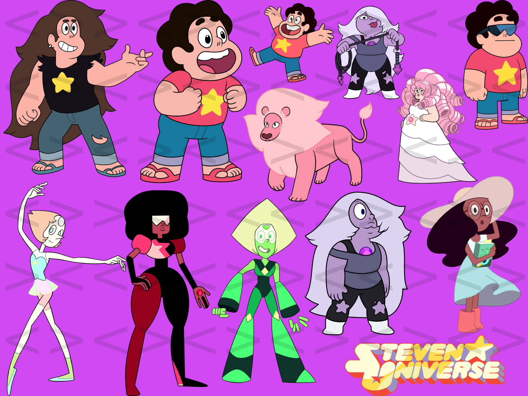 Steven Universe Instant Download, Cartoon SVG Outline, Cartoon SVG