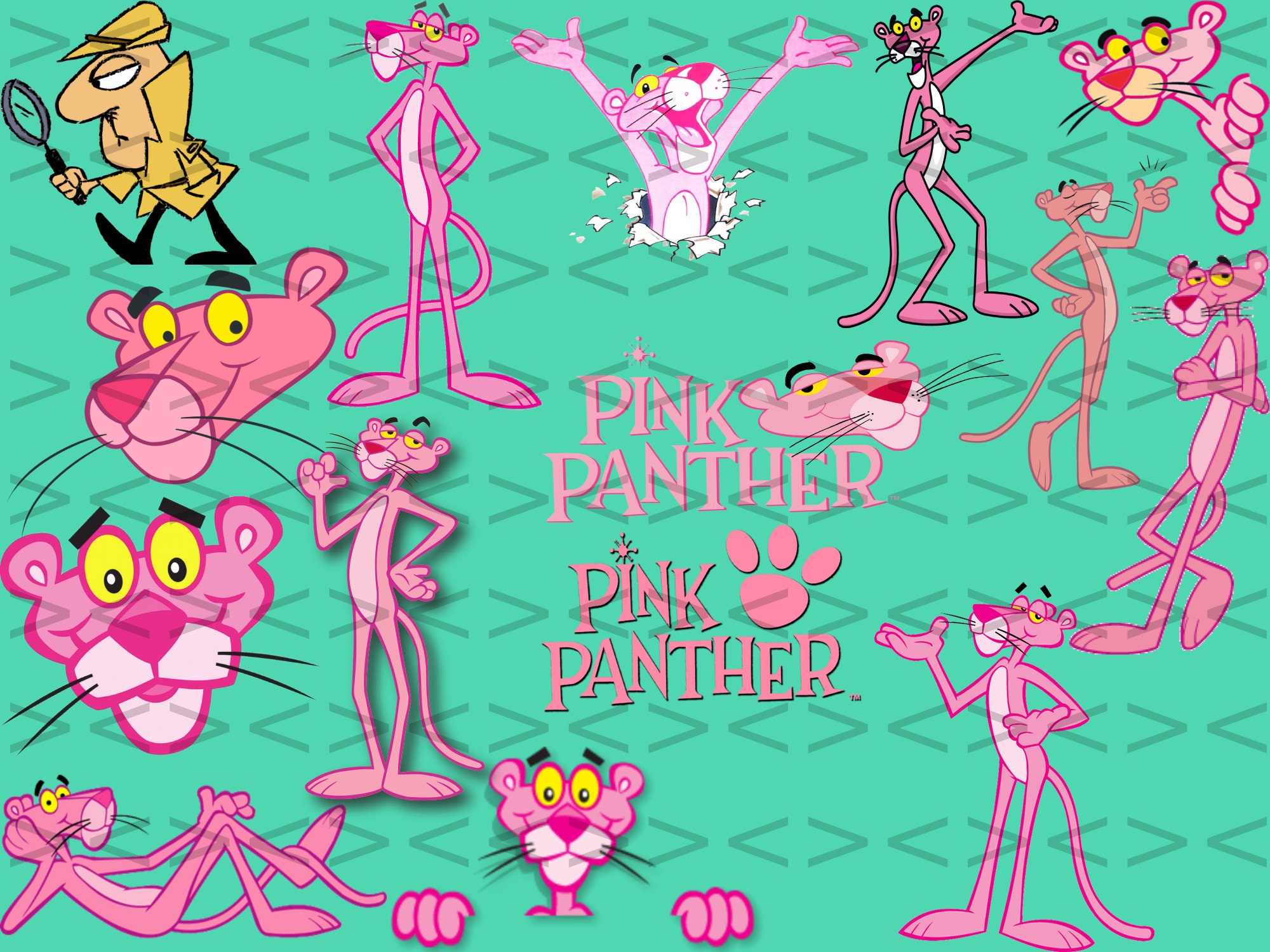 Pink Panther Instant Download Cartoon SVG Outline Cartoon -  Norway