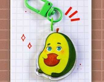 Half avocado keychain