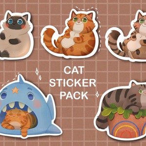kawaii cute cat sticker pack Boullet journal