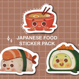 Maki sticker | Ramen sticker | Niguiri sticker kawaii food sticker for boullet journal | sticker sushi cute