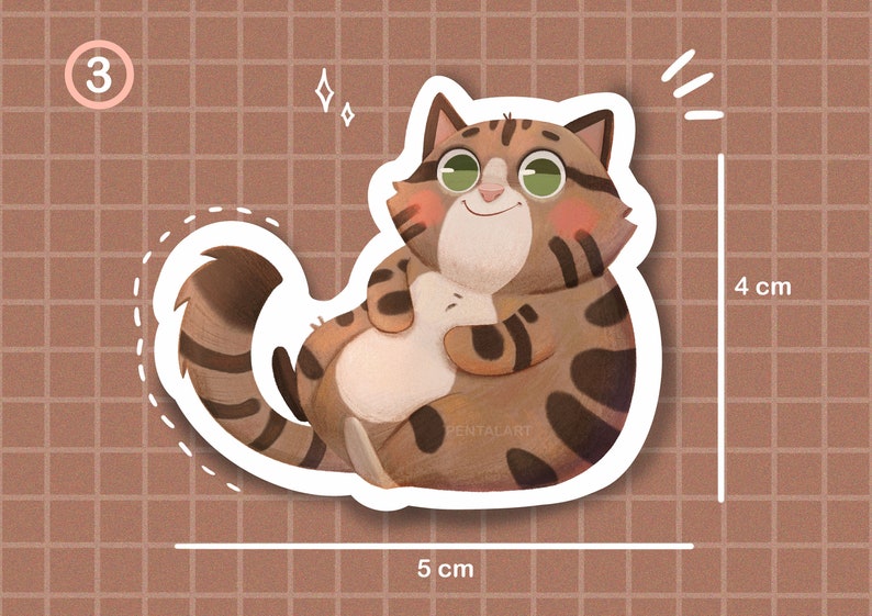 Kawaii Cute Cat Sticker Pack Boullet Journal - Etsy