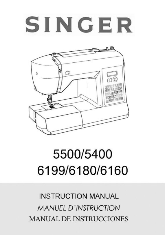 Singer 5500-5400-6160-6180-6199 Sewing Machine Owners Manual - Etsy
