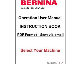 PDF Bernina 1008 owners manual DIGITAL
