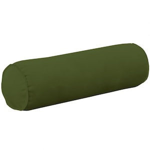 NEW Green Outdoor Bolster Pillow Slipcover Knife Edge 19&quot; x 6&quot; Free Shipping