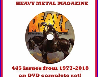 Heavy Metal Magazine Comics and Books 445 issues 1977-2018 on DVD Free Shipping