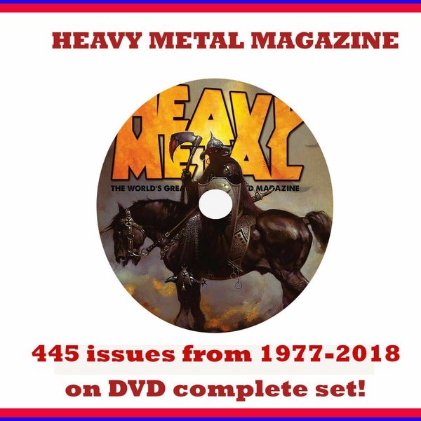 Heavy Metal Magazine Comics and Books 445 issues 1977-2018 on DVD Free Shipping