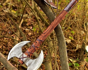 Personalized Handmade Viking Axe Wall Decor | Hand Forged Norse Viking | Best Men Birthday & Anniversary Custom Gift for Him