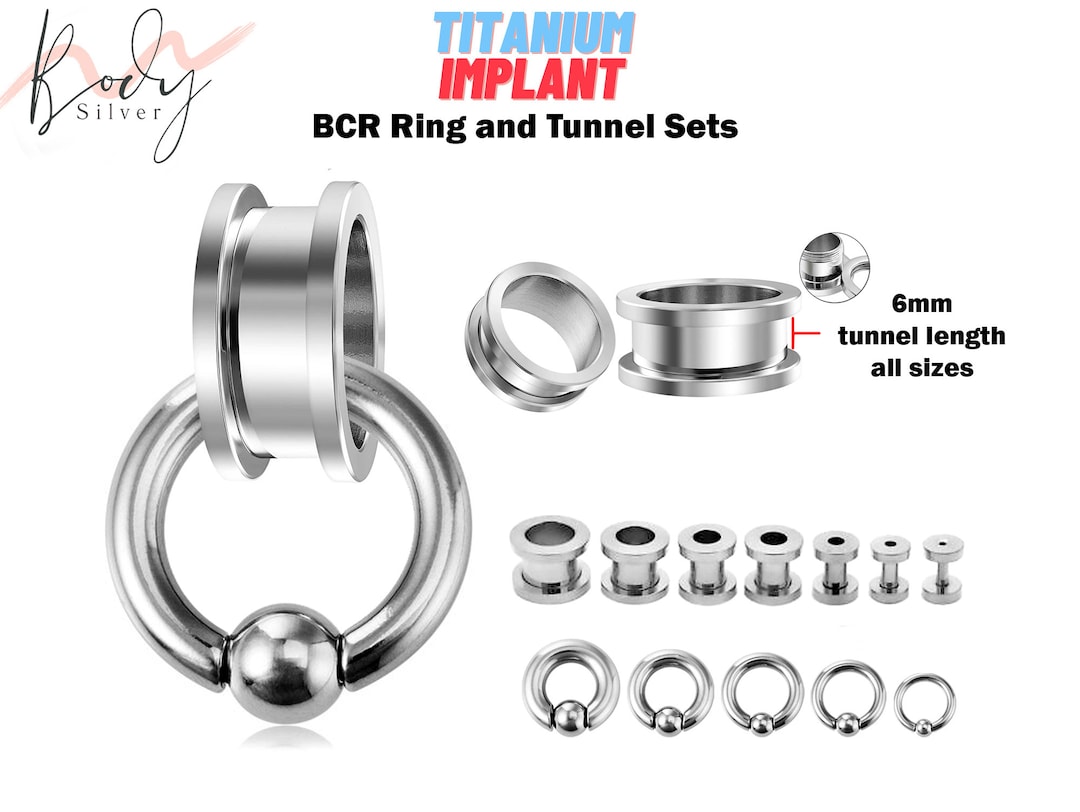 Flesh Tunnels Earring With BCR Ring Captive Bead Ring Sets Etsy