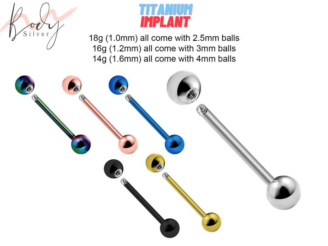 Tongue Piercing, Piercing Langue, Zungenpierc Titanium Tongue Bar With