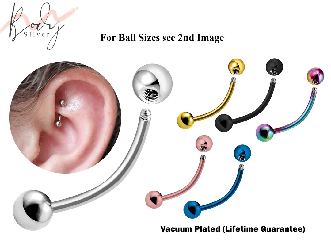 Rook Piercing Jewelry Eyebrow Ring Surgical Steel Bent Bar Etsy UK