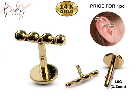 Gold 2024 tragus bar