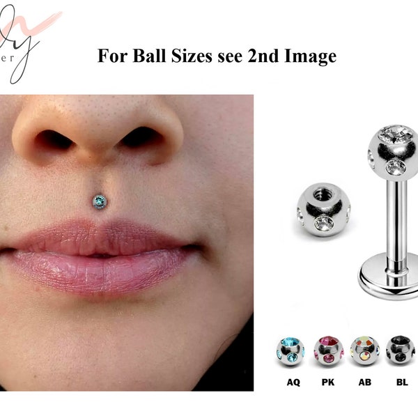 Anneau de lèvre, bijoux de piercing Medusa - bijoux Medusa avec boule de cristal multi - piercing pour le tragus, le cartilage, l'hélice, la madone