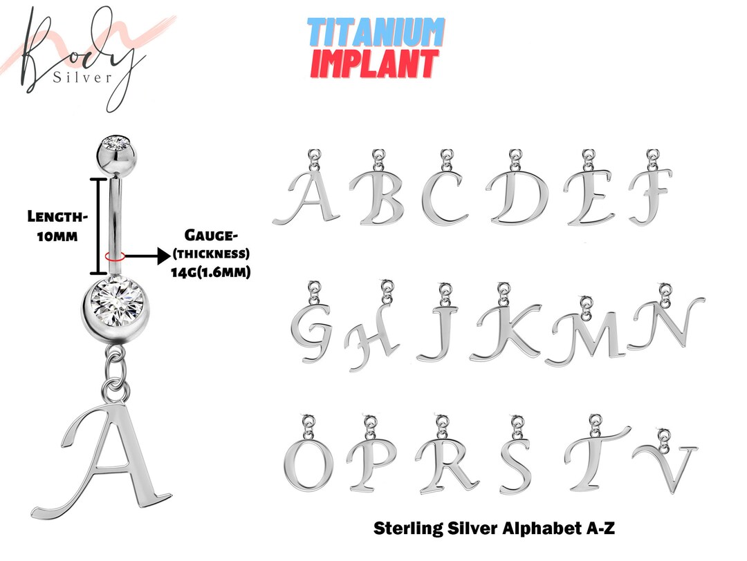 Titanium Navel Jewelry, Belly Button Jewelry 14g Belly Bar With Dangle