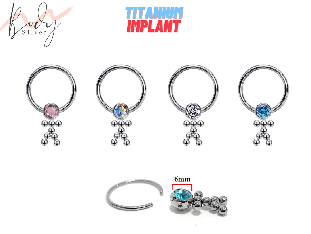 Ball Hoop Earrings, Nose Ring Doll Design 16g Dainty Nose Ring Hoop, PA