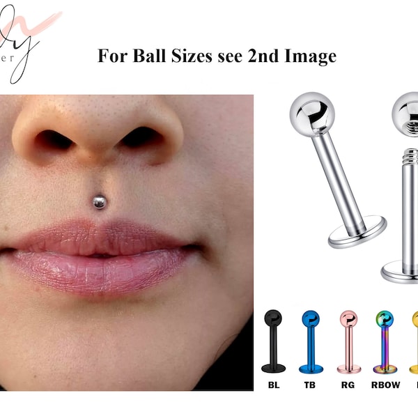 Lip Studs, Medusa Piercing Jewelry - Medusa Jewelry comes in many Colours - Body Piercing for Tragus, Cartilage, Helix, Madonna, Ashley Stud