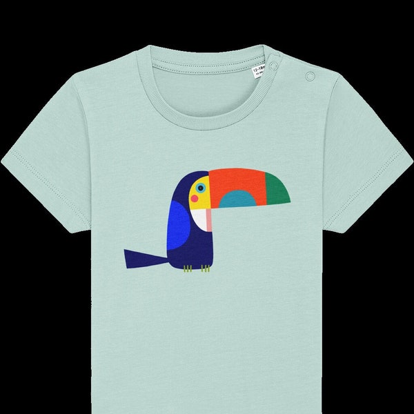 Toucan baby t-shirt - 'Roy' -  Organic, sustainable cotton - Vegan-friendly