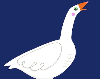Goose Christmas Cards - Gladys - Recycled, sustainable card - Plastic-free packaging - FREE UK SHIPPING