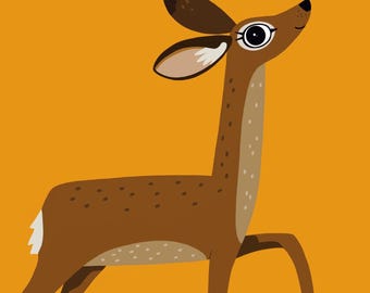 Cartes de Noël cerf - Rhonda - Carte recyclée et durable - Emballage sans plastique - LIVRAISON GRATUITE AU ROYAUME-UNI