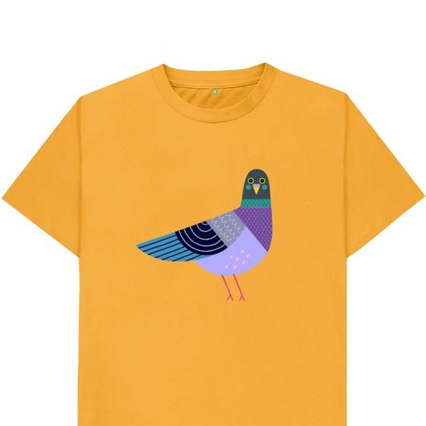 Pigeon t-shirt - 'Woody' - Kids - Organic, sustainable cotton - PLASTIC-FREE PACKAGING