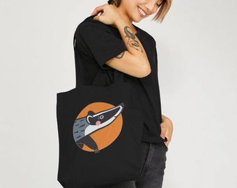Badger Tote Bag - 'Bert' - Organic, Sustainable Cotton Twill - Plastic-Free Materials & Packaging