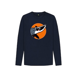 Badger Long-Sleeve T-Shirt - 'Bert' - Kids - Organic, Sustainable Cotton - Plastic-Free Materials & Packaging