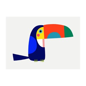Toucan Art Print - ‘Roy’ - A4 Landscape - 100% Recycled 300gsm Card From Sustainable Sources - Plastic-Free Packaging image 2
