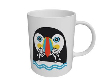 Puffin Mug - Fish Face - Vegan inks & plastic-free packaging
