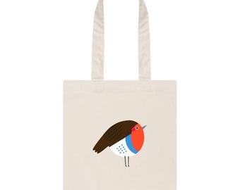 Robin Tote Bag - 'Ralph' - Organic, Sustainable Cotton Twill - Plastic-Free Materials & Packaging