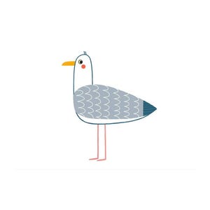 Seagull Art Print - ‘Chips' - A4 Landscape - 100% Recycled 300gsm Card From Sustainable Sources - Plastic-Free Packaging