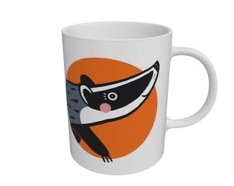 Badger Mug - Bert - Vegan inks & plastic-free packaging