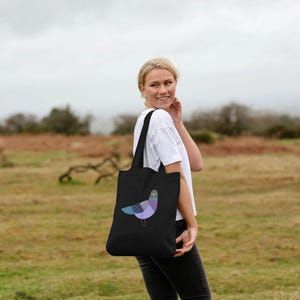 Pigeon tote bag - &#39;Woody&#39; - Organic, sustainable cotton twill - PLASTIC-FREE PACKAGING