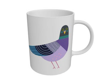 Pigeon Mug - Woody - Vegan inks & plastic-free packaging